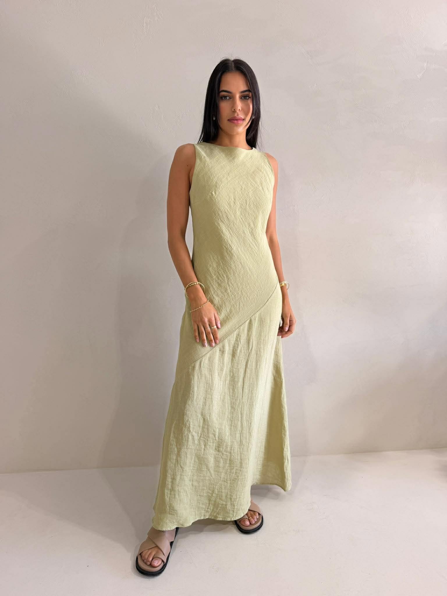MAXI DRESS - PISTACHIO