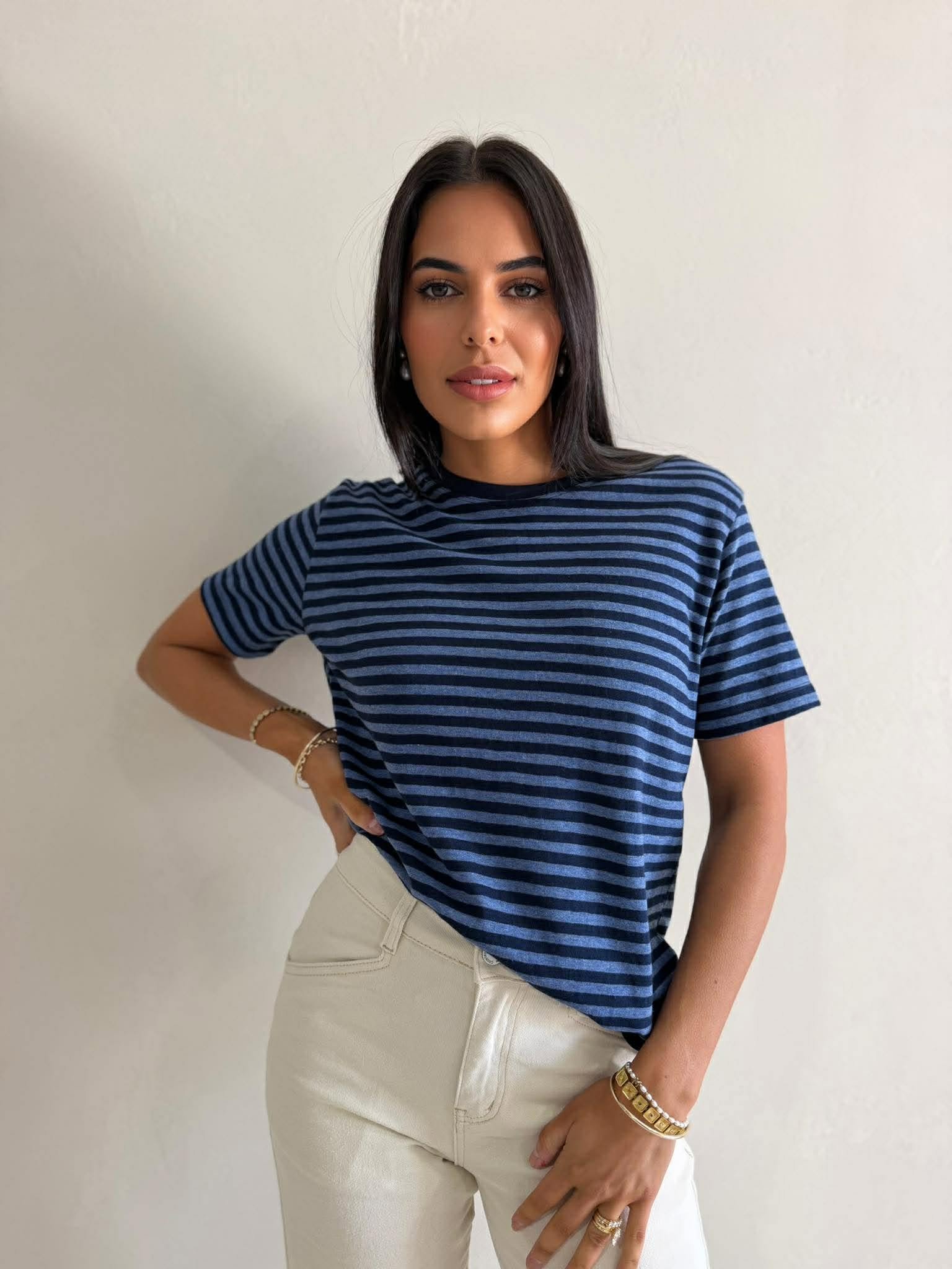 RELAXED FIT STRIPE TEE