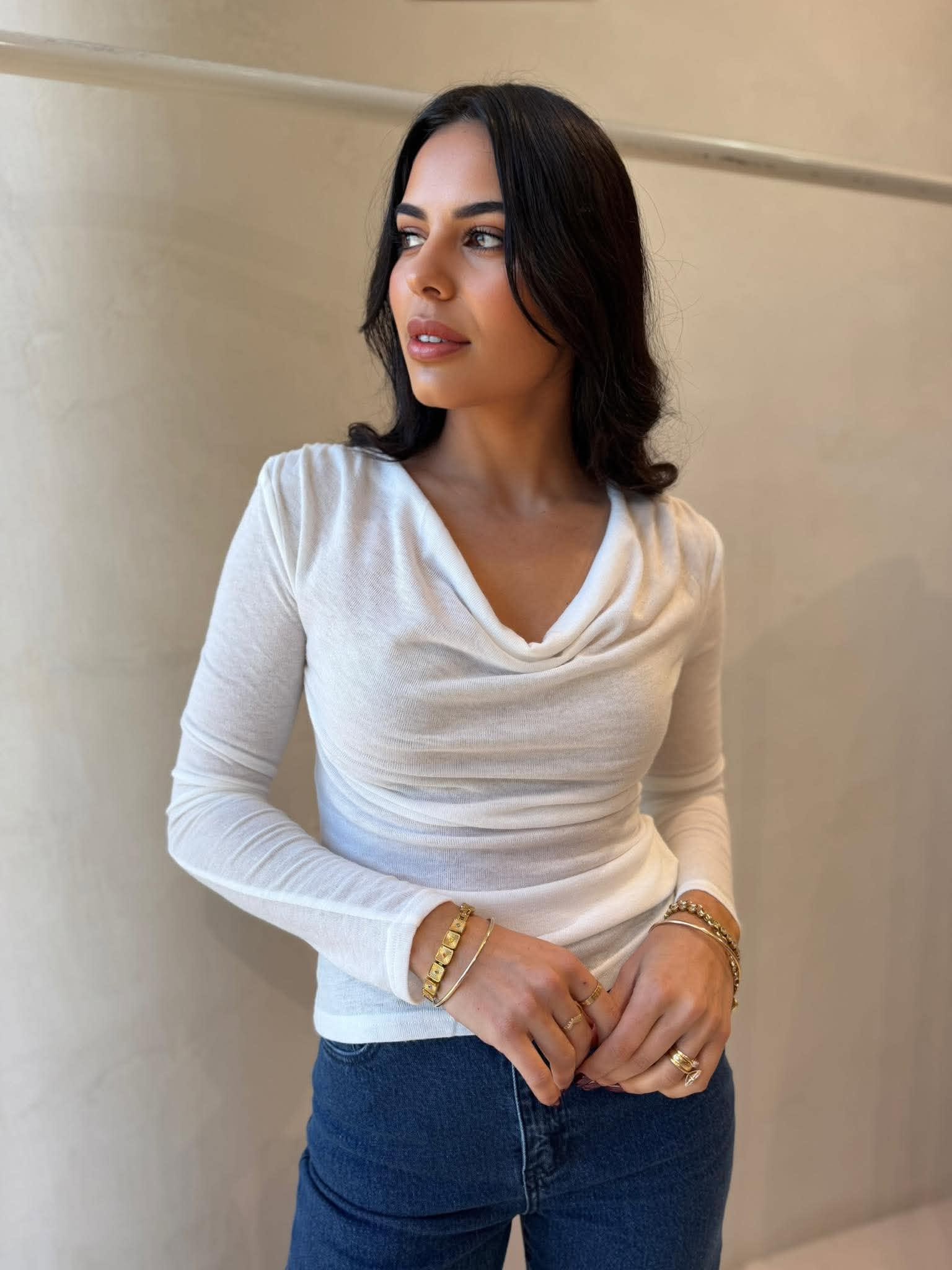 COWL NECK TOP